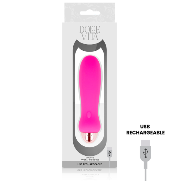 VIBRADOR RECARGABLE FIVE ROSA 7 VELOCIDADES - Imagen 2