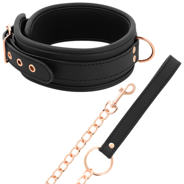 COQUETTE CHIC DESIRE - FANTASY COLLAR CUERO VEGANO CON CORREA Y FORRO DE NEOPRENO - Imagen 2