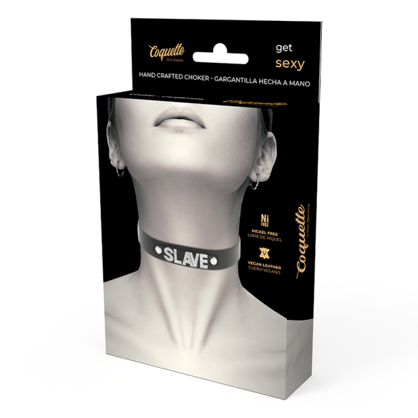 COQUETTE CHIC DESIRE - CHOKER CUERO VEGANO SLAVE - Imagen 2
