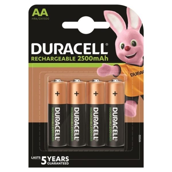 DURACELL - PILA RECARGABLE HR6 AA 2500mAh BLISTER*4 - Imagen 2