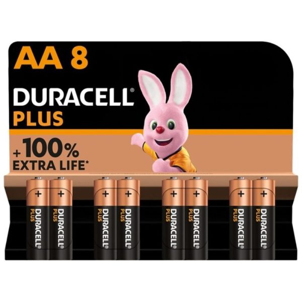 DURACELL - PLUS POWER 100 PILA ALCALINA AA LR6 BLISTER*8 - Imagen 2