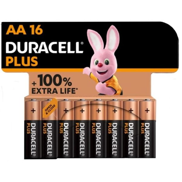 DURACELL - PLUS POWER 100 PILA ALCALINA AA LR6 BLISTER*16 - Imagen 2