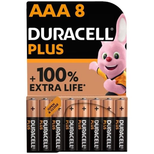 DURACELL - PLUS POWER 100 PILA ALCALINA AAA LR03 BLISTER*8 - Imagen 2