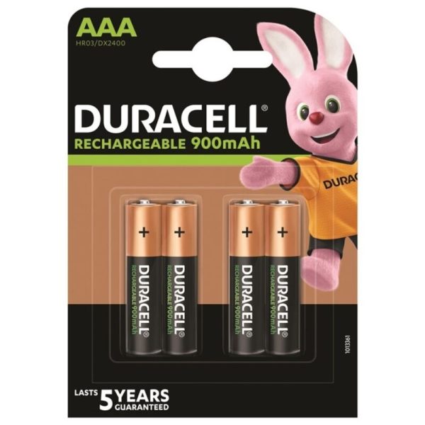 DURACELL - PILA RECARGABLE HR03 AAA 900mAh BLISTER*4 - Imagen 2