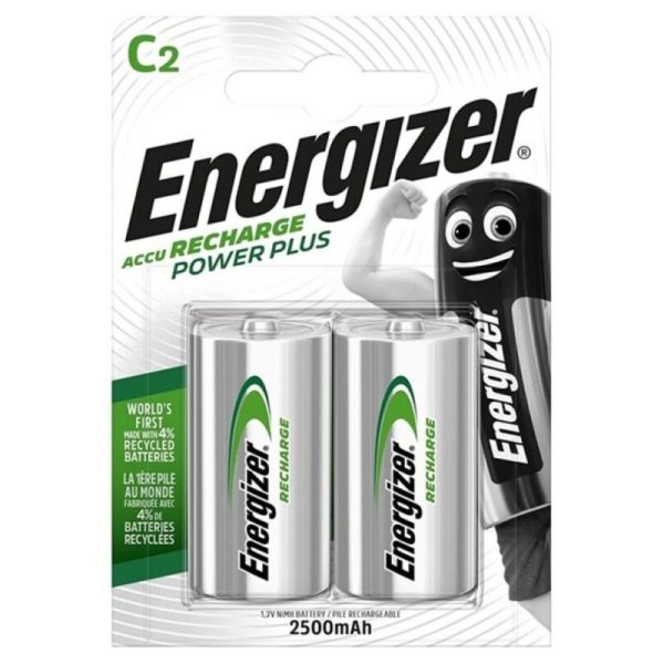 ENERGIZER - POWER PLUS PILA RECARGABLE HR14 C 2500mAh BLISTER*2 - Imagen 2