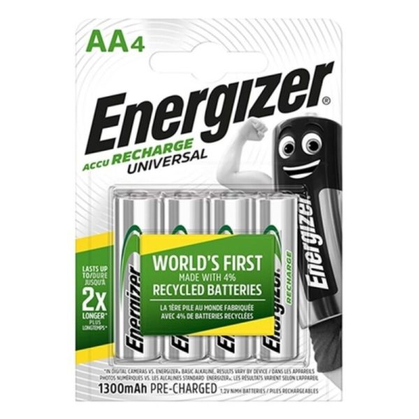 ENERGIZER - UNIVERSAL PILA RECARGABLE HR6 AA 1300mAh BLISTER*4 - Imagen 2
