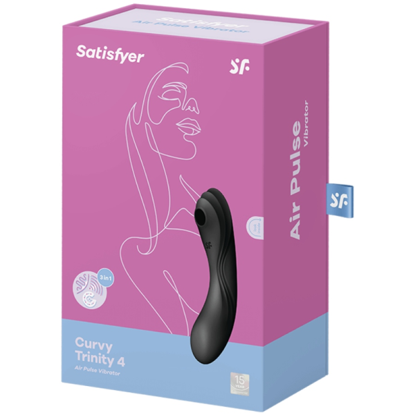 SATISFYER - CURVY TRINITY 4 ESTIMULADOR Y VIBRADOR NEGRO - Imagen 2