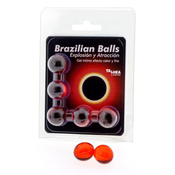 TALOKA - BRAZILIAN BALLS GEL EXCITANTE EFECTO CALOR Y FRÍO 5 BOLAS - Imagen 2
