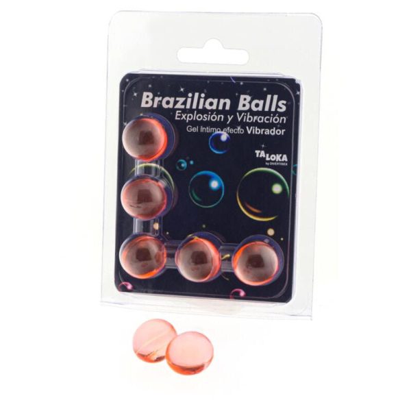 TALOKA - BRAZILIAN BALLS GEL EXCITANTE EFECTO VIBRACIÓN 5 BOLAS - Imagen 2