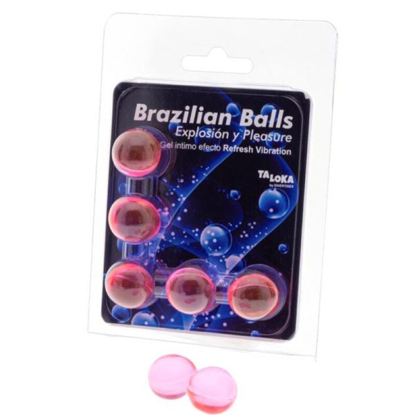 TALOKA - BRAZILIAN BALLS GEL EXCITANTE EFECTO VIBRACIÓN REFRESCANTE 5 BOLAS - Imagen 2