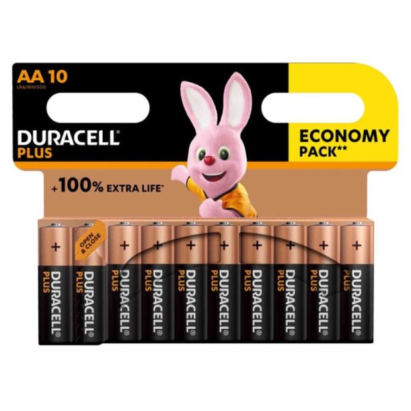 DURACELL - PLUS POWER 100 PILA ALCALINA AA LR6 BLISTER*10 - Imagen 2