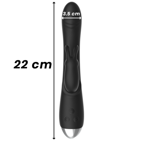 ESTIMULADOR RABBIT SILICONA RECARGABLE NEGRO - Imagen 2
