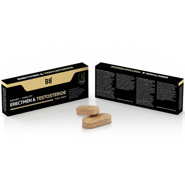 BLACK BULL - ERECTMEN & TESTOSTERIDE POTENCIA Y TESTOSTERONA PARA HOMBRE 4 CÁPSULAS - Imagen 2