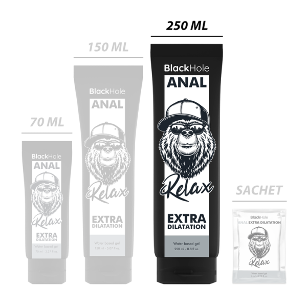 BLACK HOLE - GEL BASE AGUA DILATACION ANAL 250 ML - Imagen 2