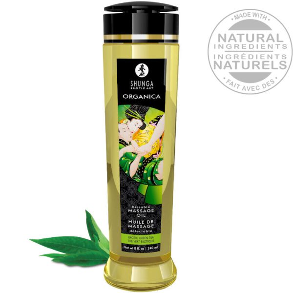 SHUNGA - ACEITE DE MASAJE ORGANICO TE VERDE 240 ML - Imagen 2