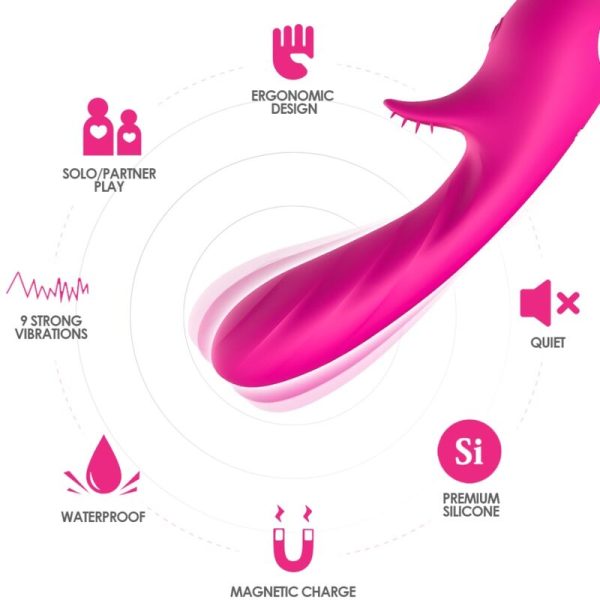 ARMONY - ROMANCE VIBRADOR CON ESTIMULADOR FUCSIA - Imagen 2