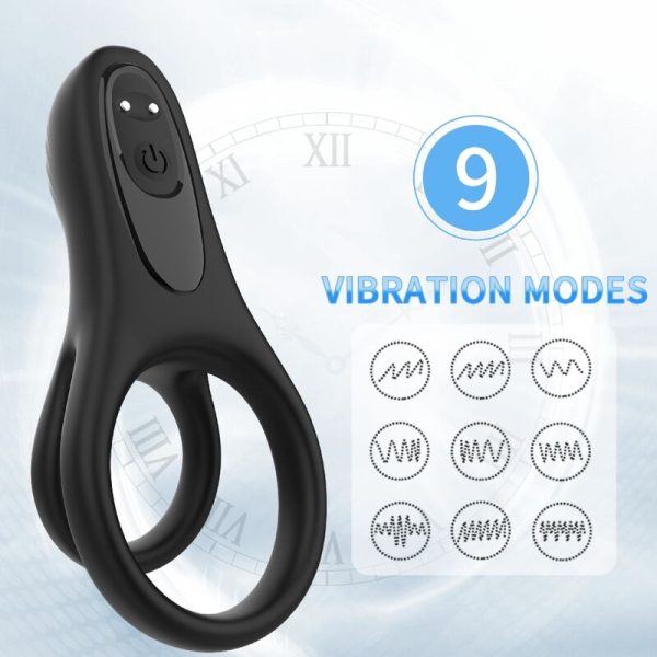 ARMONY - DOBLE ANILLO VIBRADOR NEGRO - Imagen 2