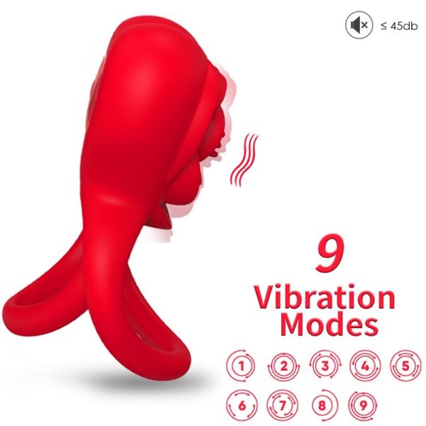 ARMONY - ANILLO VIBRADOR CORAZÓN ROJO - Imagen 2