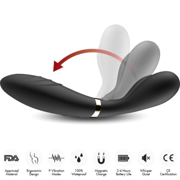 ARMONY - Y-WAND MASAJEADOR & VIBRADOR CABEZA DOBLE NEGRO - Imagen 2