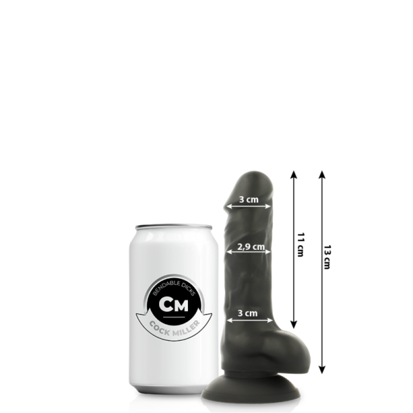 SILICONA DENSITY COCKSIL ARTICULABLE NEGRO 13 CM - Imagen 2