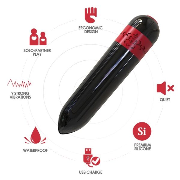 ARMONY - ROCKET BALA VIBRADORA CONTROL REMOTO NEGRO - Imagen 2