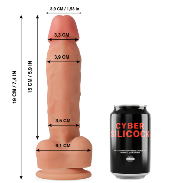 REALISTICO SILICONA LIQUIDA 19 CM -O- 3.9 CM - Imagen 2