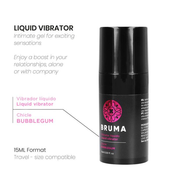 BRUMA - POTENTE GEL VIBRADOR LÍQUIDO CHICLE 15 ML - Imagen 2