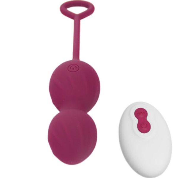 ARMONY - BLOSSOMS PESAS VAGINALES VIBRADOR CONTROL REMOTO 10 VIBRACIONES ROJO OSCURO - Imagen 2