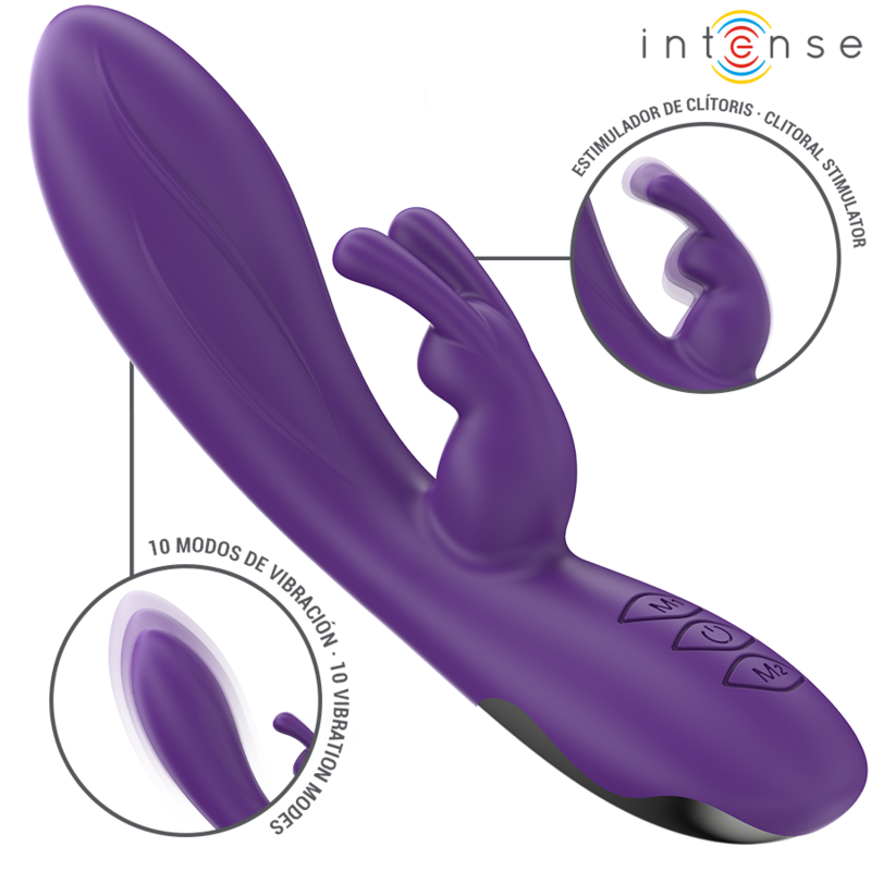 INTENSE - RANDALL VIBRADOR RABBIT 10 VIBRACIONES MORADO - Imagen 2