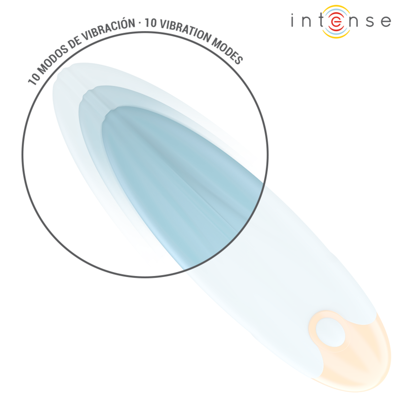INTENSE - MIKE BALA VIBRADORA 10 VIBRACIONES AZUL CONTROL REMOTO - Imagen 2