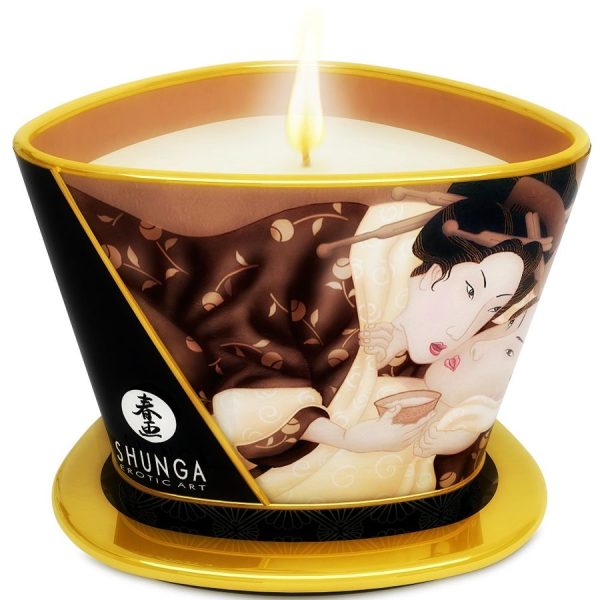 SHUNGA - MINI CARESS BY CANDELIGHT VELA MASAJE CHOCOLATE 170 ML - Imagen 2