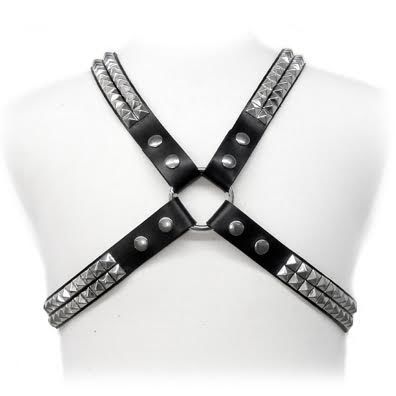 LEATHER BODY - PYRAMID STUD HARNESS - Imagen 2