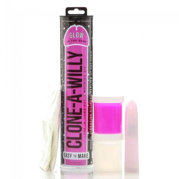 CLONADOR PENE ROSA LUMINISCENTE CON VIBRADOR - Imagen 2