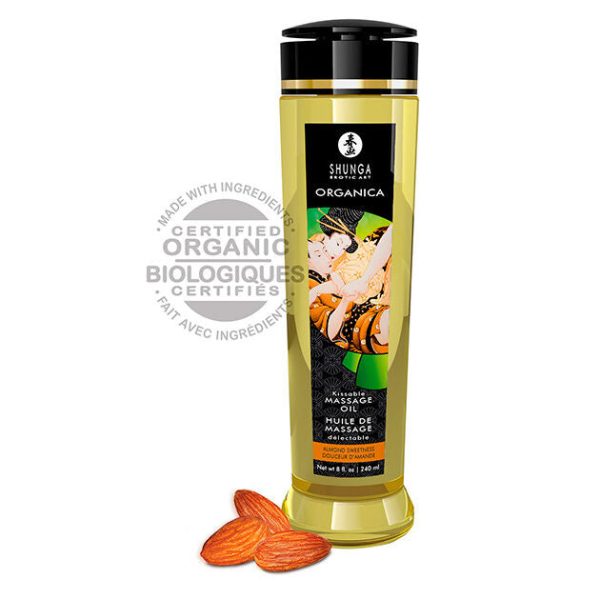 SHUNGA - ACEITE DE MASAJE ORGANICO ALMENDRA 240 ML - Imagen 2