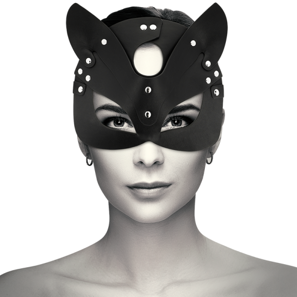 COQUETTE CHIC DESIRE - MASCARA CUERO VEGANO CON OREJAS DE GATO - Imagen 2