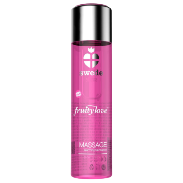 SWEDE - FRUITY LOVE ACEITE EFECTO CALOR FRAMBUESA Y RUIBARBO 120 ML - Imagen 2