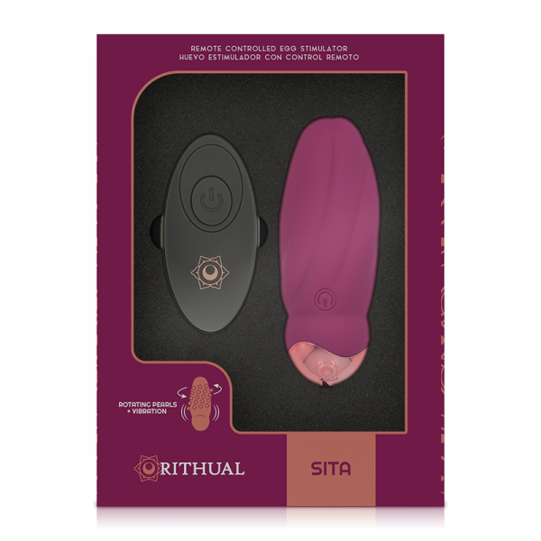 RITHUAL - SITA HUEVO CONTROL REMOTO ROTACIÓN DE PERLAS + VIBRACIÓN - Imagen 2