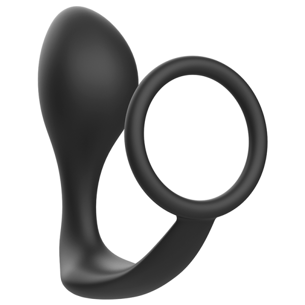 PLUG ANAL CON ANILLO SILICONA NEGRO - Imagen 2