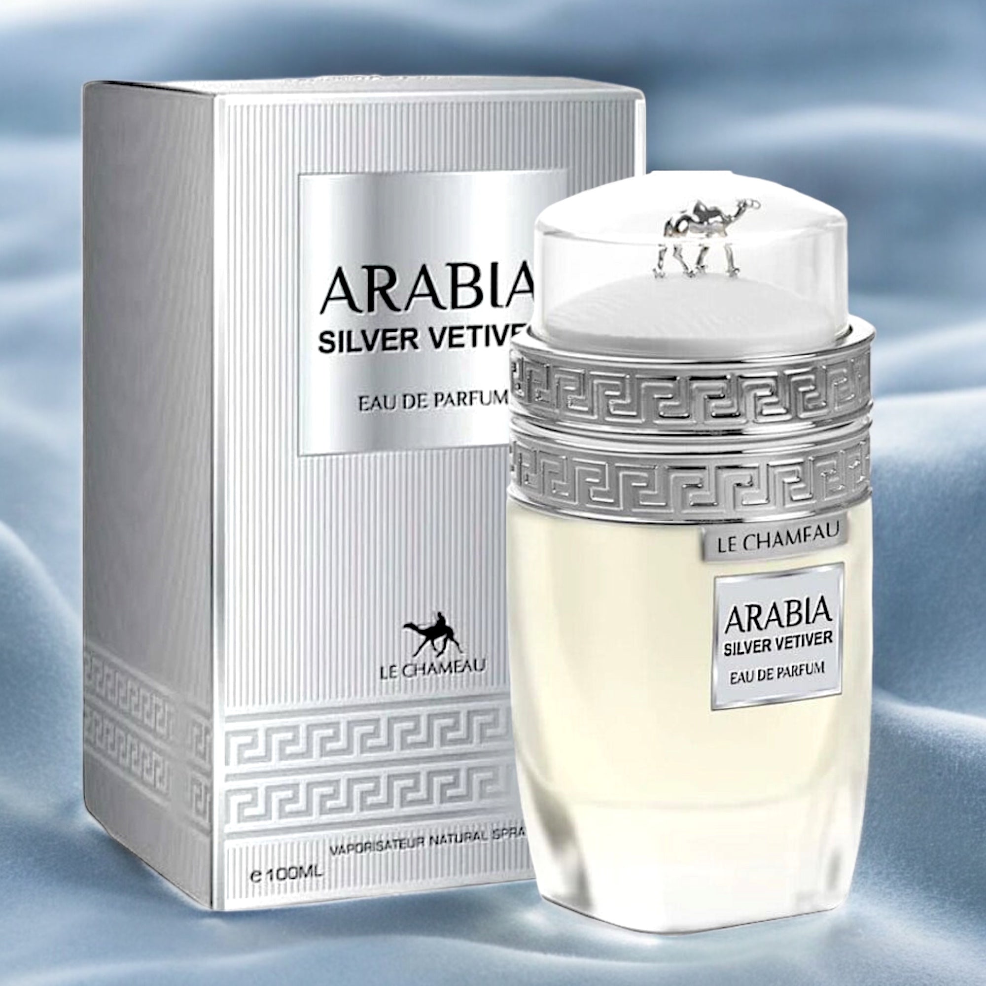 Arabia Silver Vetiver By Le Chameau EDP Perfume for Men 3.4 oz/100 ml - Imagen 2